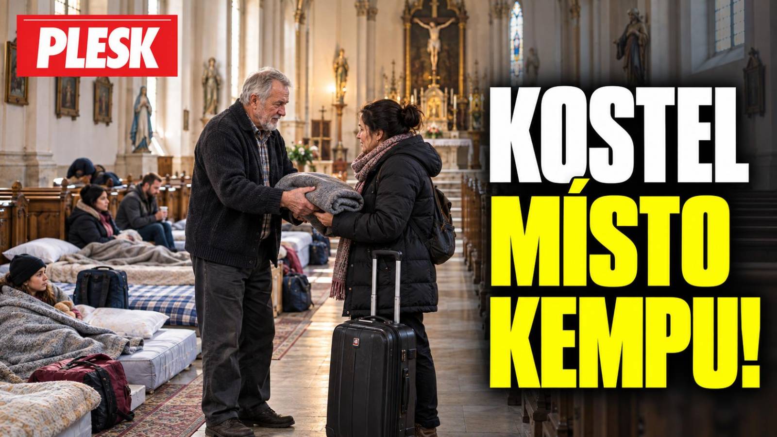 KOSTEL MÍSTO KEMPU! Kostelník otevřel dveře uprchlíkům, úřady prý o noclehárně nevěděly