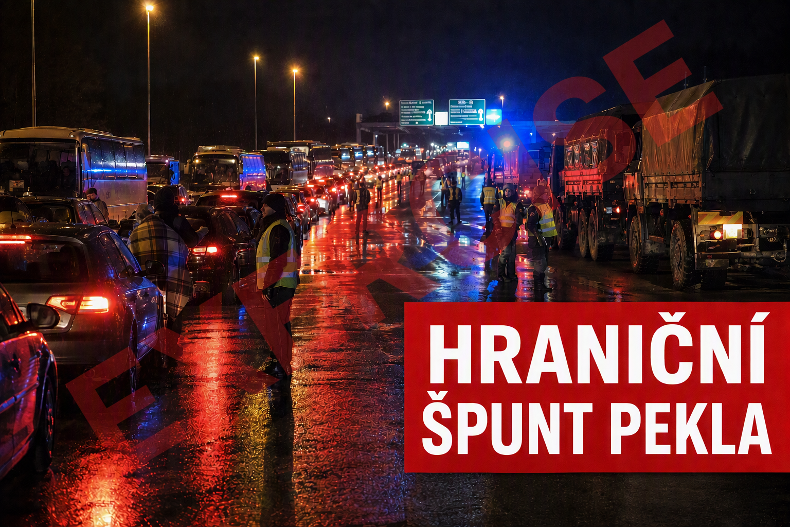 HRANIČNÍ ŠPUNT PEKLA: Uprchlíci z Polska stojí v kolonách, řidiči blokují evakuační trasy!